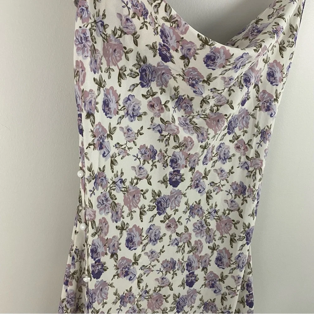 Shein Purple Floral Sheath Dress - Picture 3 of 9